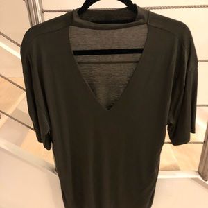 Zara choker oversized Vneck tee